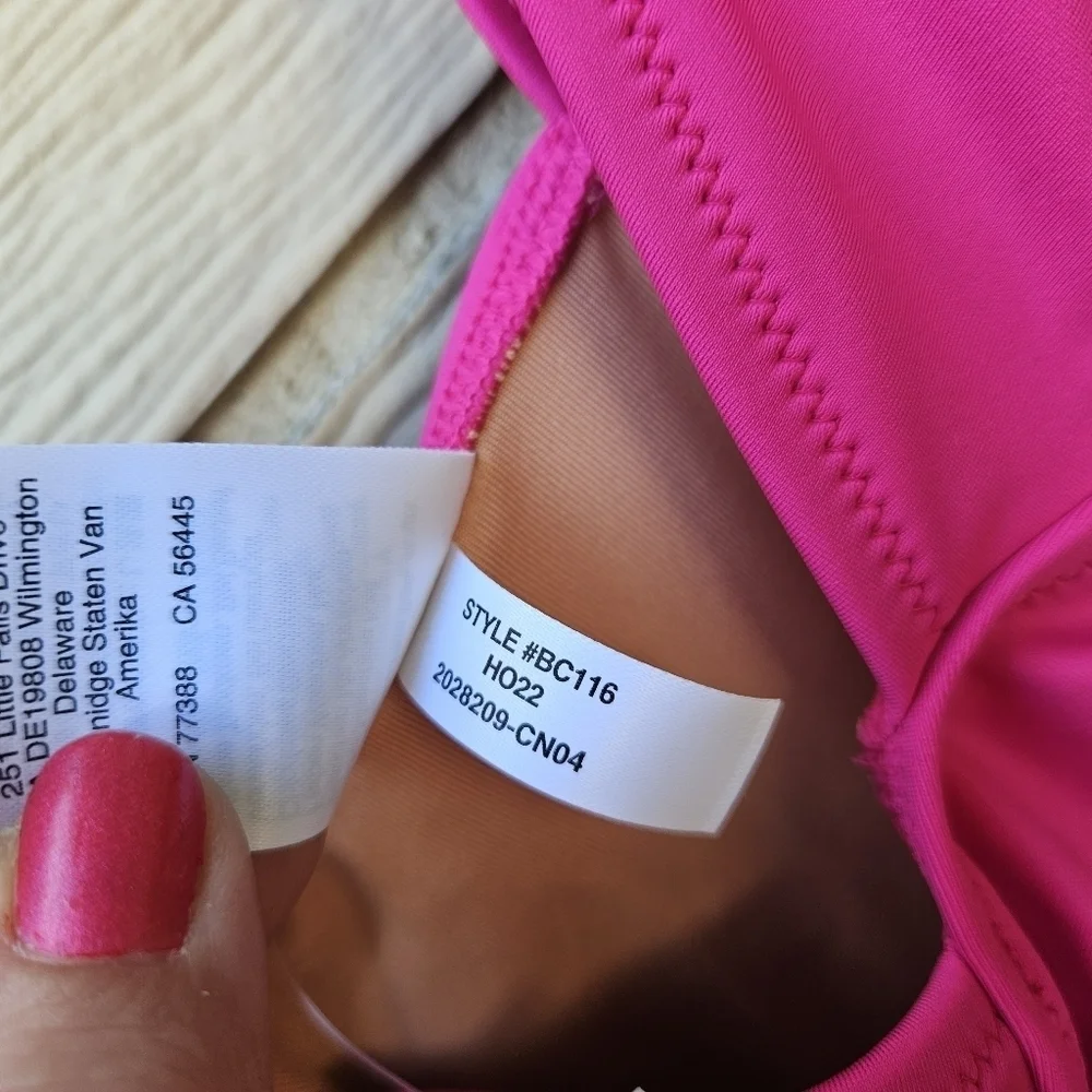 NWT J. Crew hot pink ruched v-neck one piece swimsuit size 2